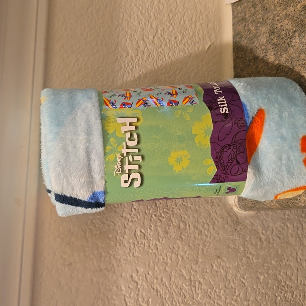 Disney  Stitch Plush Throw Blanket 40in By 50inch Soft